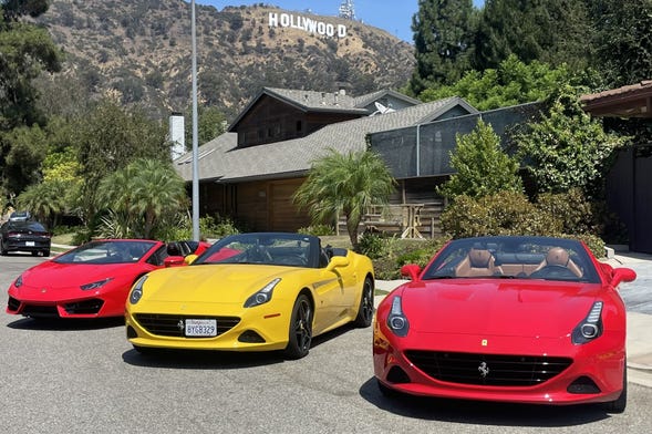 Conducción de Ferrari en Los Ángeles