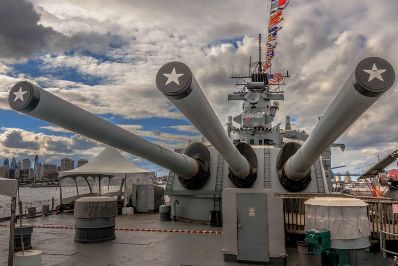 Cañones del acorazado USS Iowa