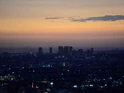 Vistas desde el Observatorio Griffith al atardecer