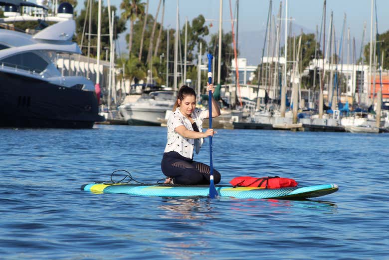 Paddle surf en la Marina del Rey 